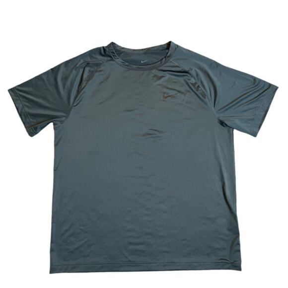 Nike Ready Dri-FIT Short-Sleeve Fitness Top Colour: Deep Jungle/Black Size L - Picture 5 of 14
